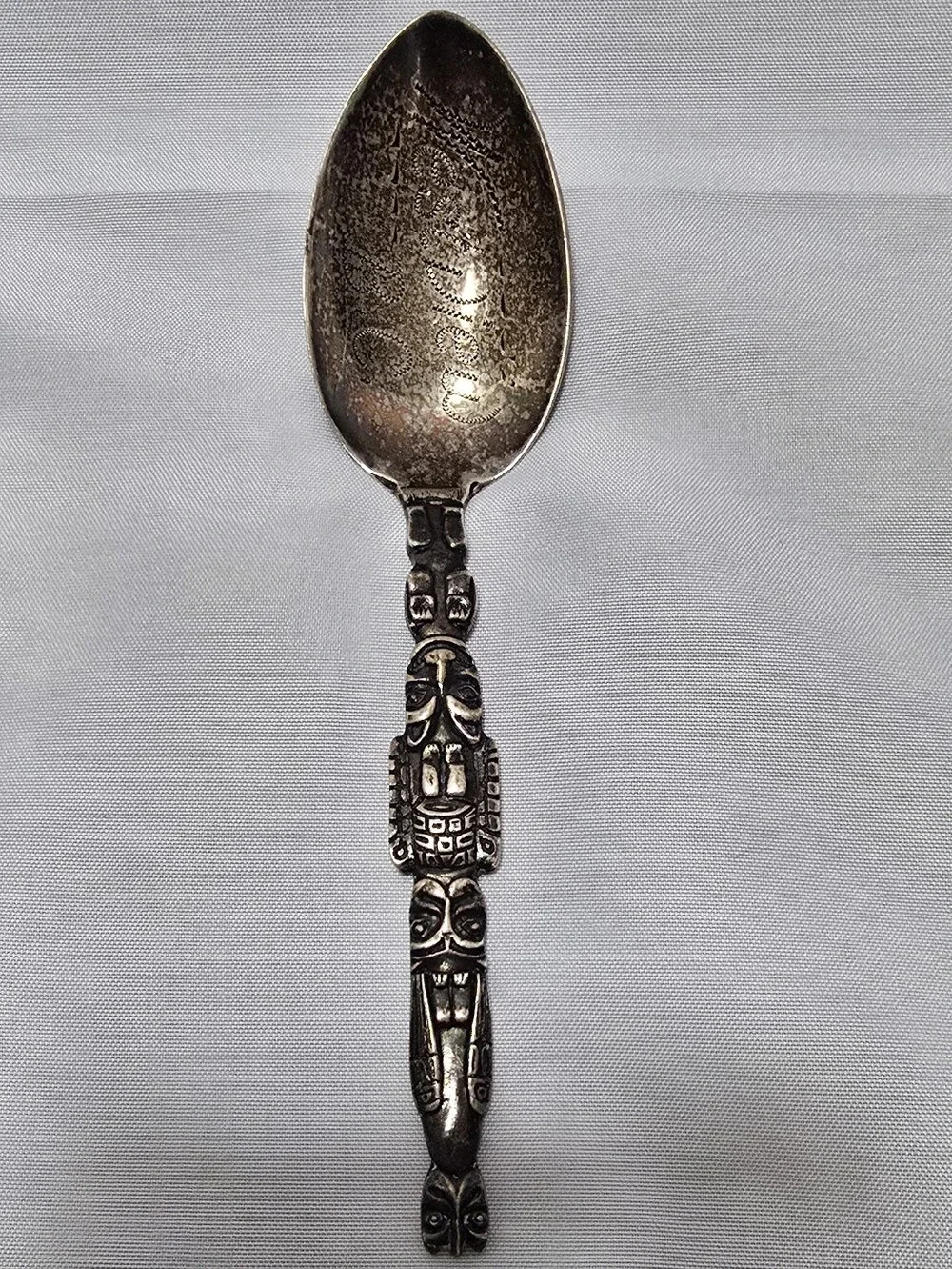 Vintage Sterling Silver British Columbia Totem Pole Souvenir Spoon